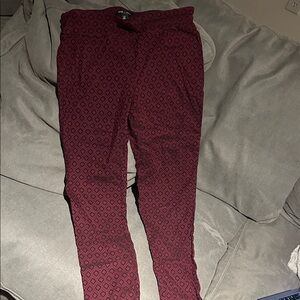 Roz & Ali Burgundy Geometric Pants